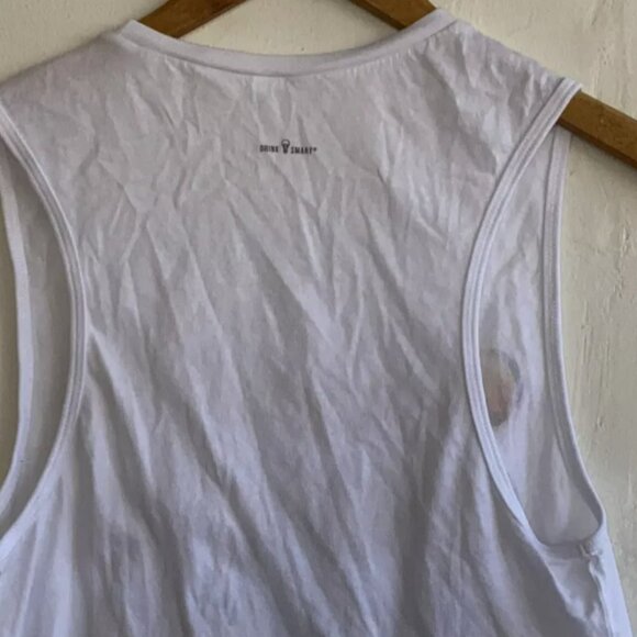 Jim Beam Tank Top Medium Large Sleeveless Peaches Peach White Crew Neck - Picture 7 of 8